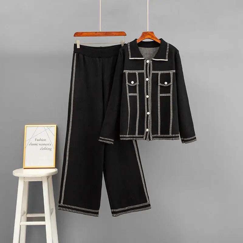 Polo Collar Loose Jacket Set With Relaxed Fit For Smart Casual Wear