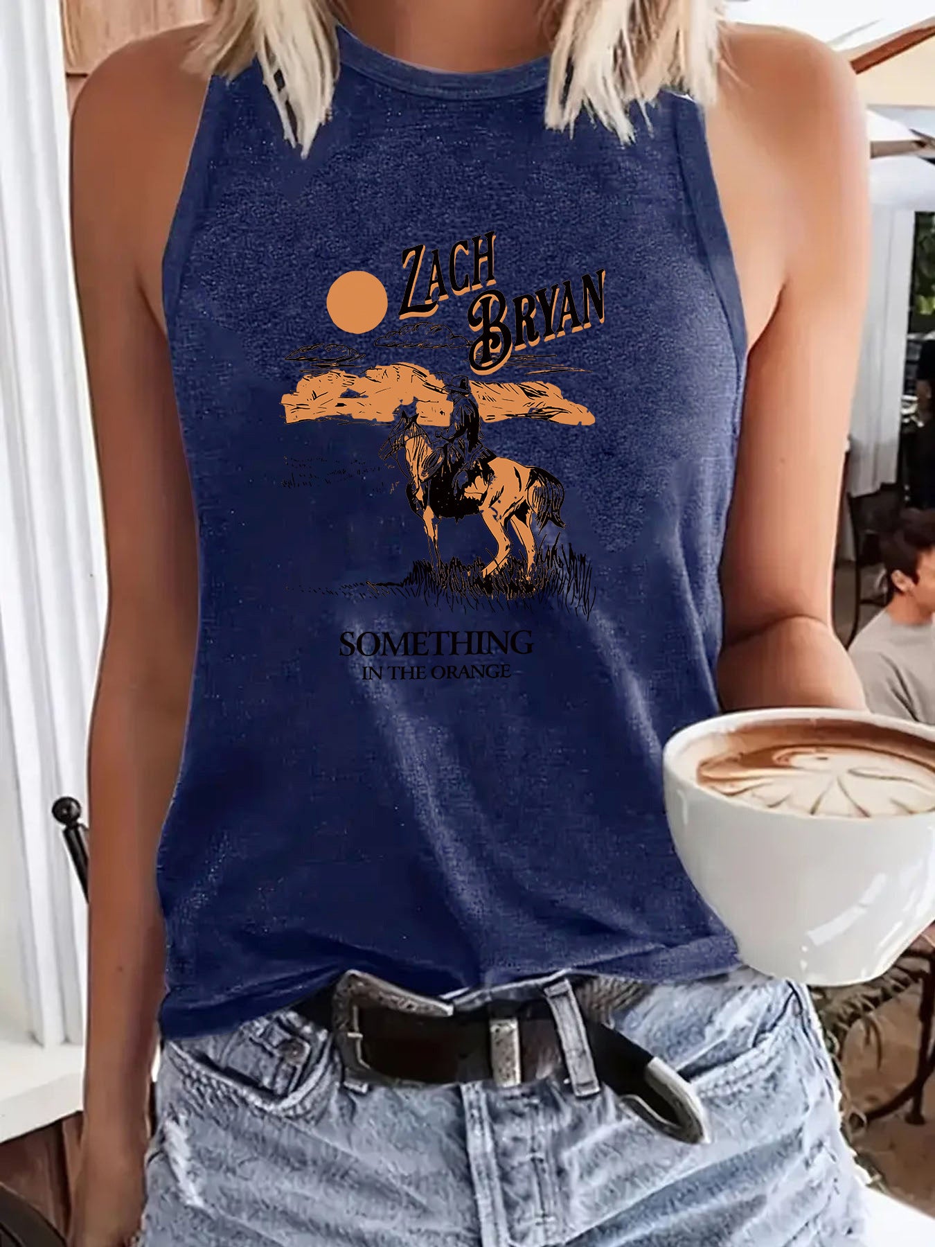 Chaleco estampado vaquero del oeste