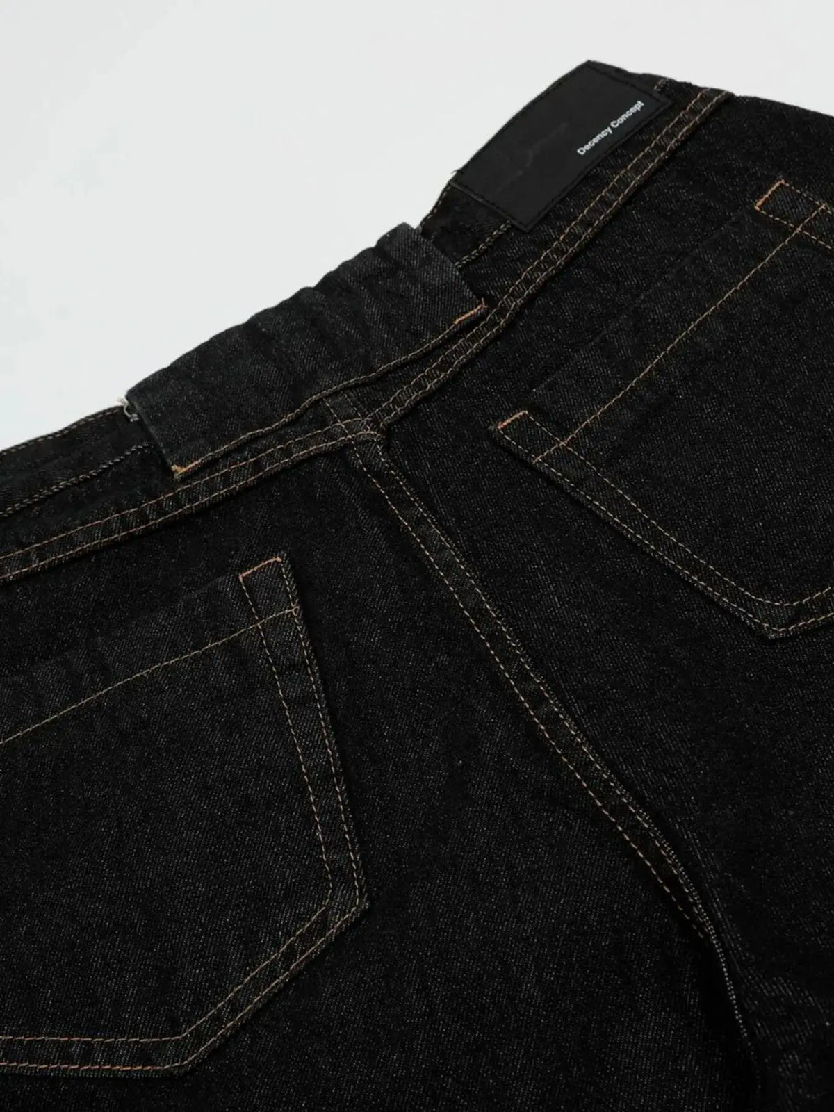 Men's wide-leg denim shorts, dark indigo cotton-blend, relaxed fit - Trendsi