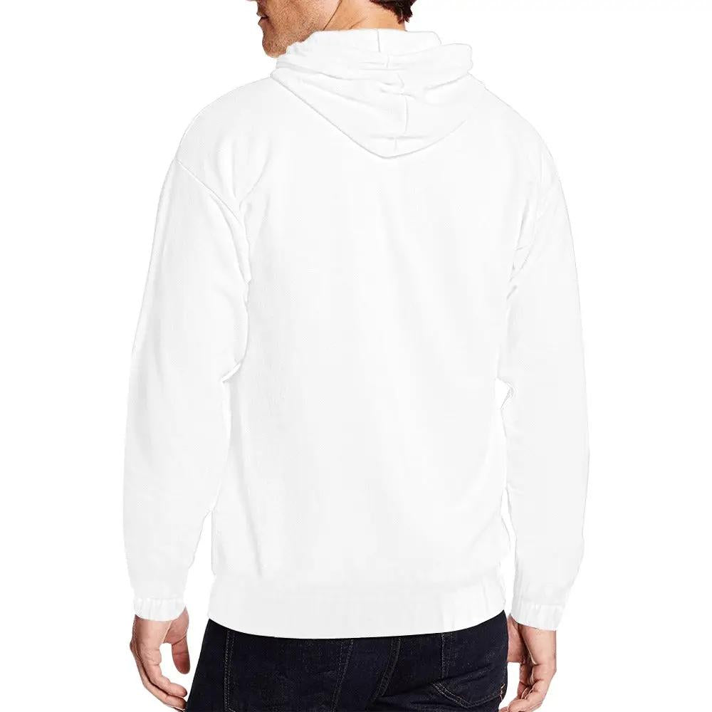 Mens All Over Print Full Zip Hoodie, white, relaxed fit
