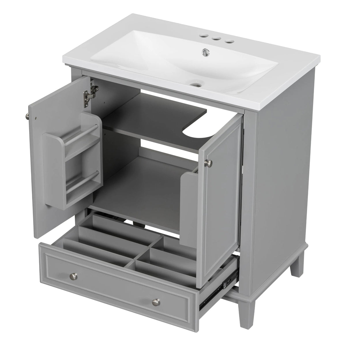 30inchgrey Bathroom Vanity with Sink by eprolo