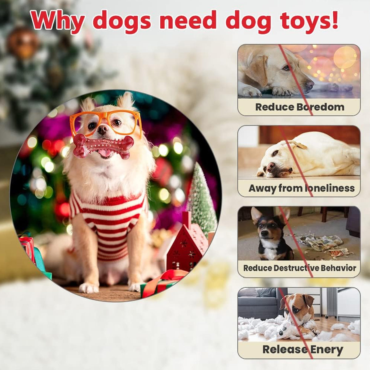 Juguete masticable de caucho natural apto para perros agresivos - Duradero y resistente, apto para perros que muerden objetos pesados