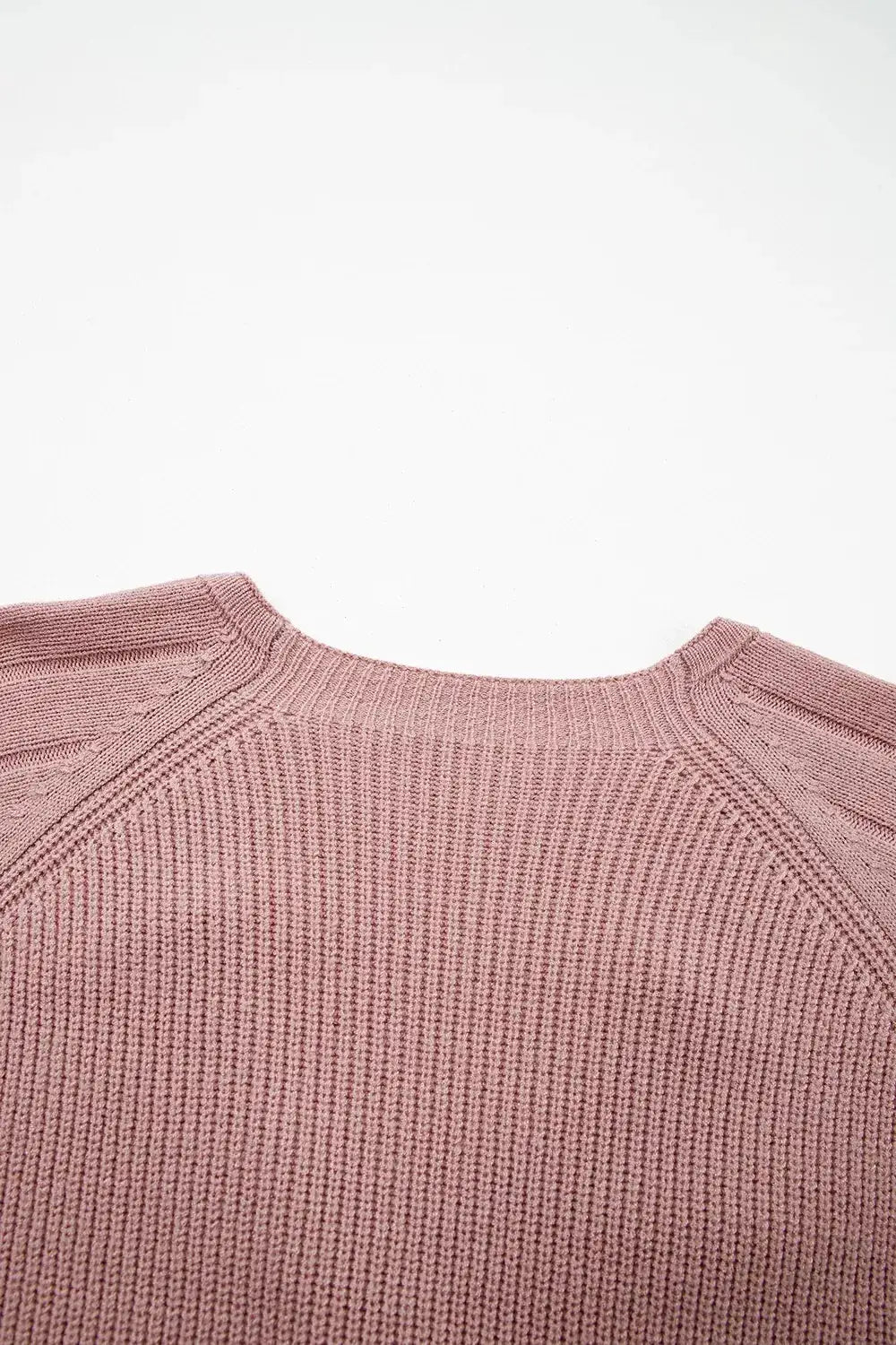 V-Neck Button-Down Cardigan in dusty pink knit fabric