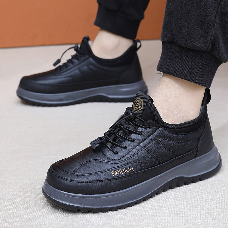 Shoes AdTec black sneakers pair with gray sole and fashion embroidery
