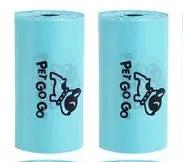 Pet Go Go turquoise cylinders with black cat logo, two items