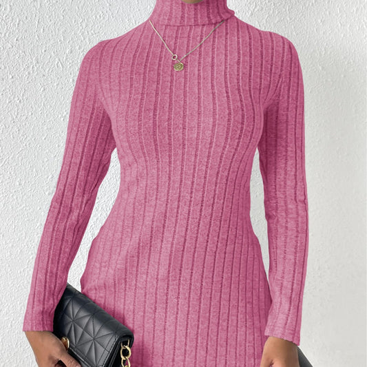 Suéter jersey de cuello alto para mujer