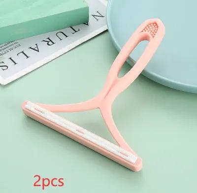 Fabric shaver lint remover in pink, double-sided, 2pcs package