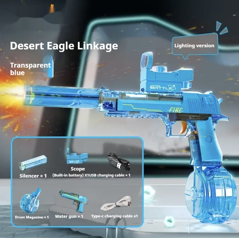 Nouveau Pistolet à Eau Électrique à Effet de Lumière de Feu