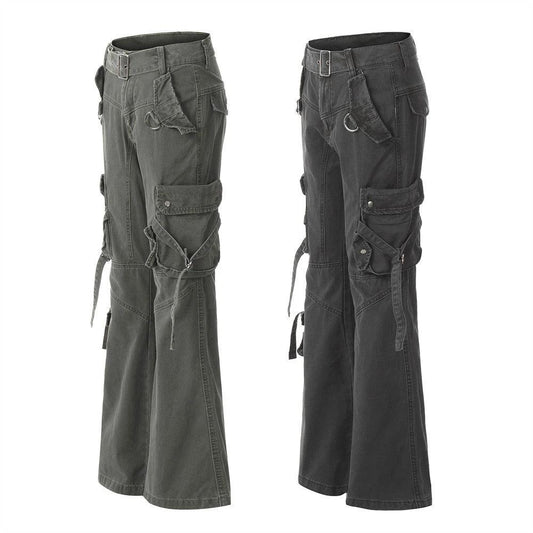Tactical pocket strap work pants men's denim pants by eprolo