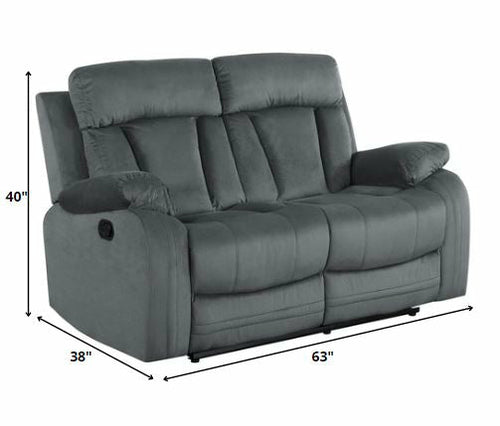 Modern Grey Fabric Sofa Set