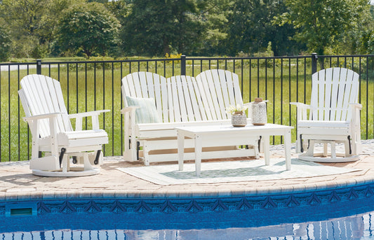 Signature Design by Ashley 3 Piece Outdoor Set with Glider Loveseat Chair-1