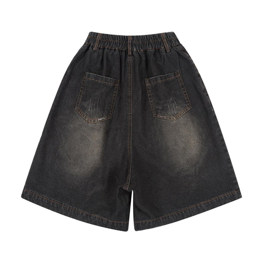 Jeans cortos de pierna ancha