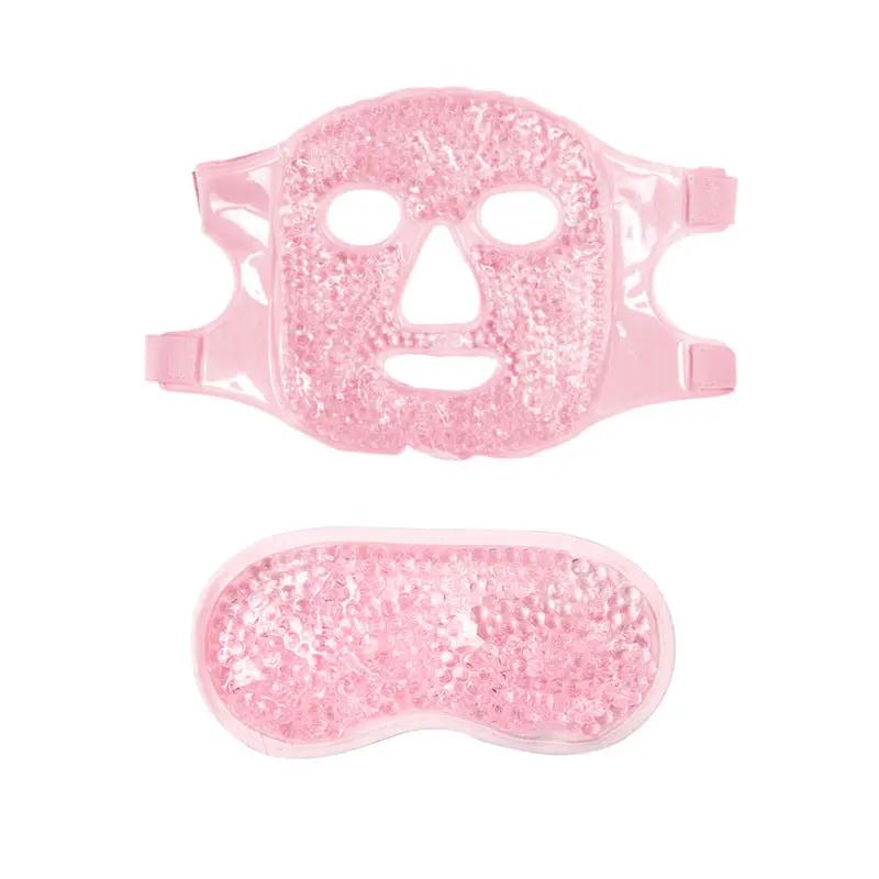 Therapeutic pink gel eye mask and gel insert, two-piece AdTec accessories set.