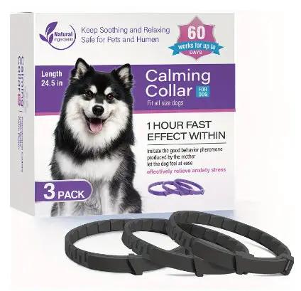 AdTec Calming Collar for dogs, 3-pack, black, 24.5 in length
