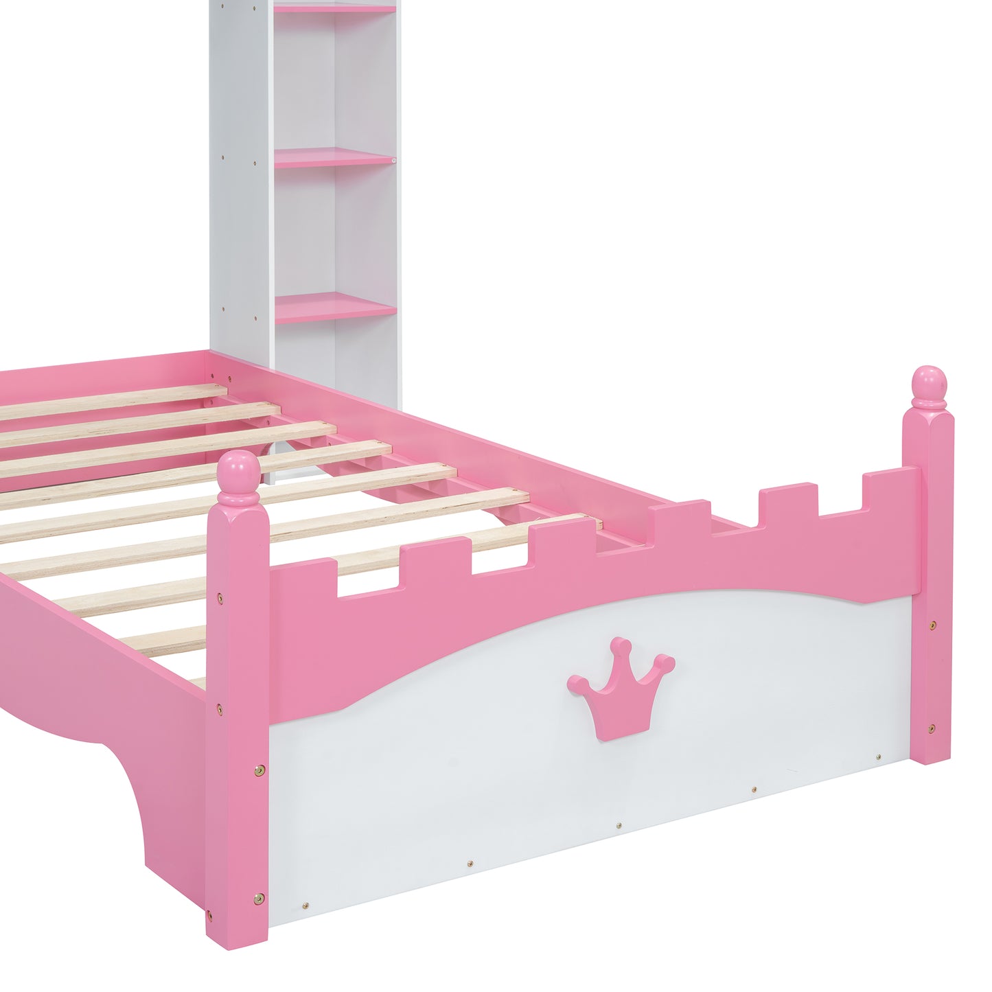 Castle-Shaped Wooden Bed