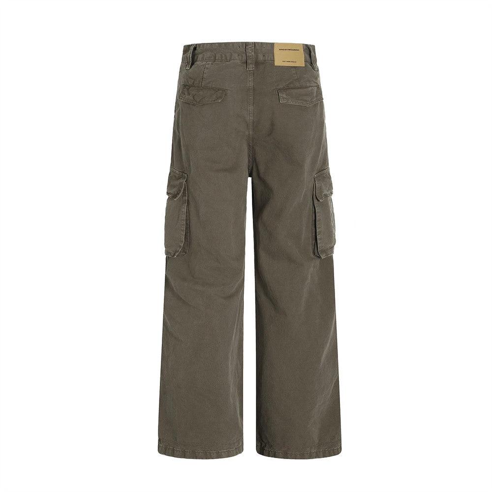 Loose Wide Leg Straight Leg Pants by eprolo