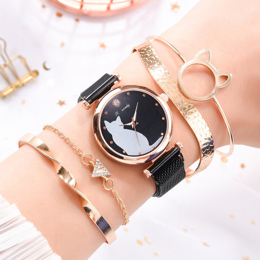 Reloj Textil de Aleación de Cuarzo de Moda para Mujer