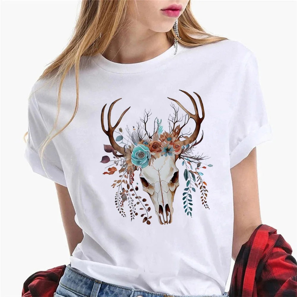 T-shirts Femme Graphiste T-shirts Filles Harajuku Cl