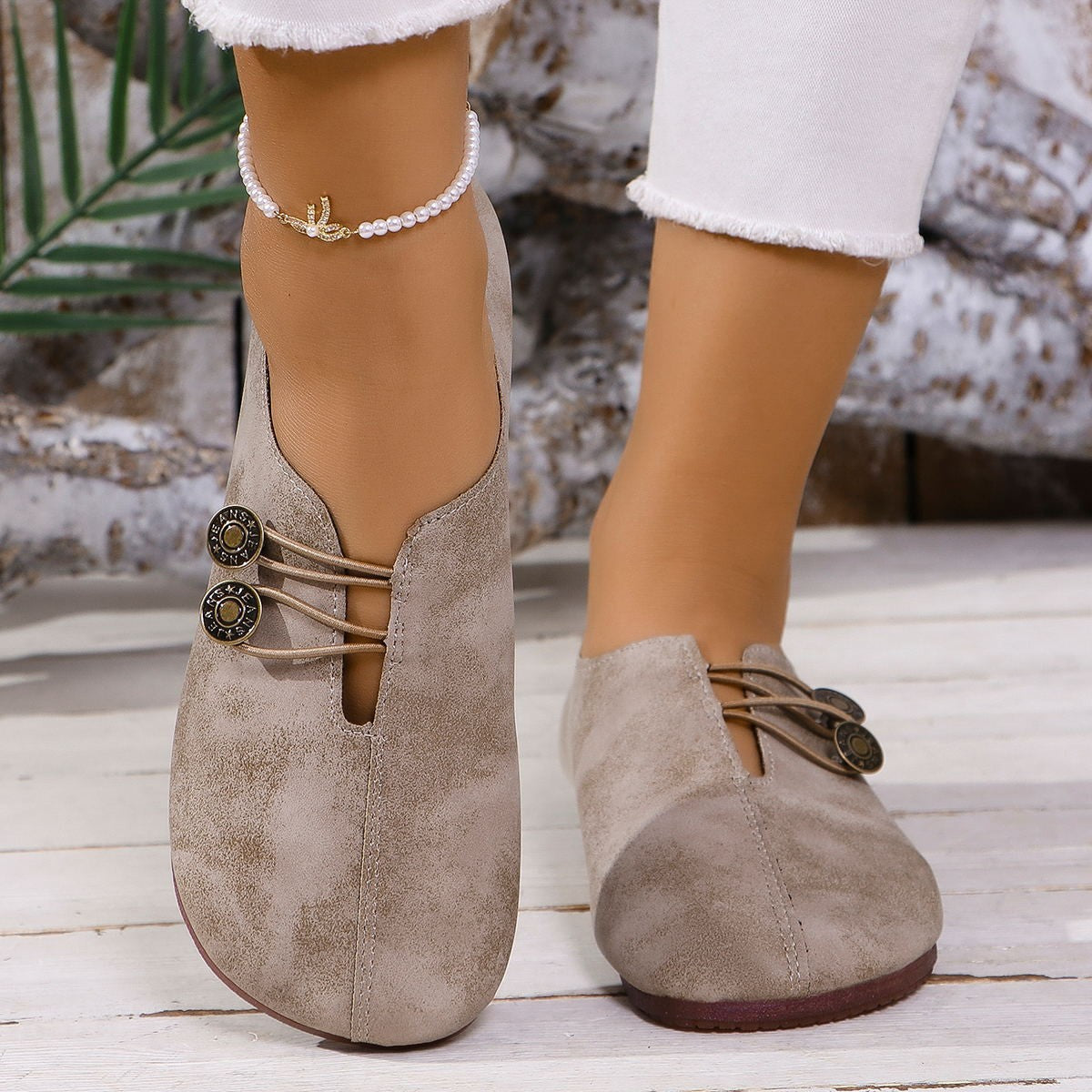 Ins Sandales à enfiler à bout carré Chaussures plates souples de mode estivale pour femmes