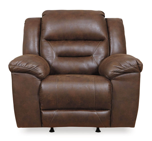 Stoneland - Rocker Recliner - Faux Leather - Chocolate-1