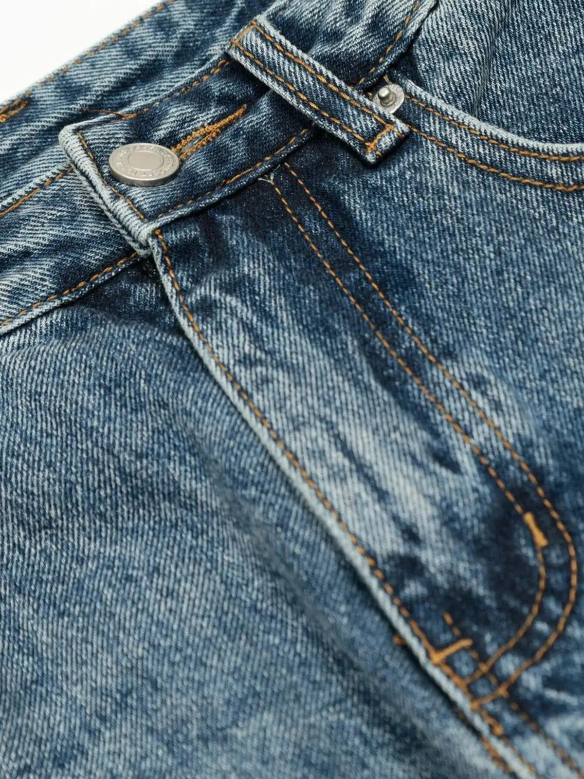 Men's washed wide-leg denim shorts with cotton stretch and relaxed fit, Trendsi