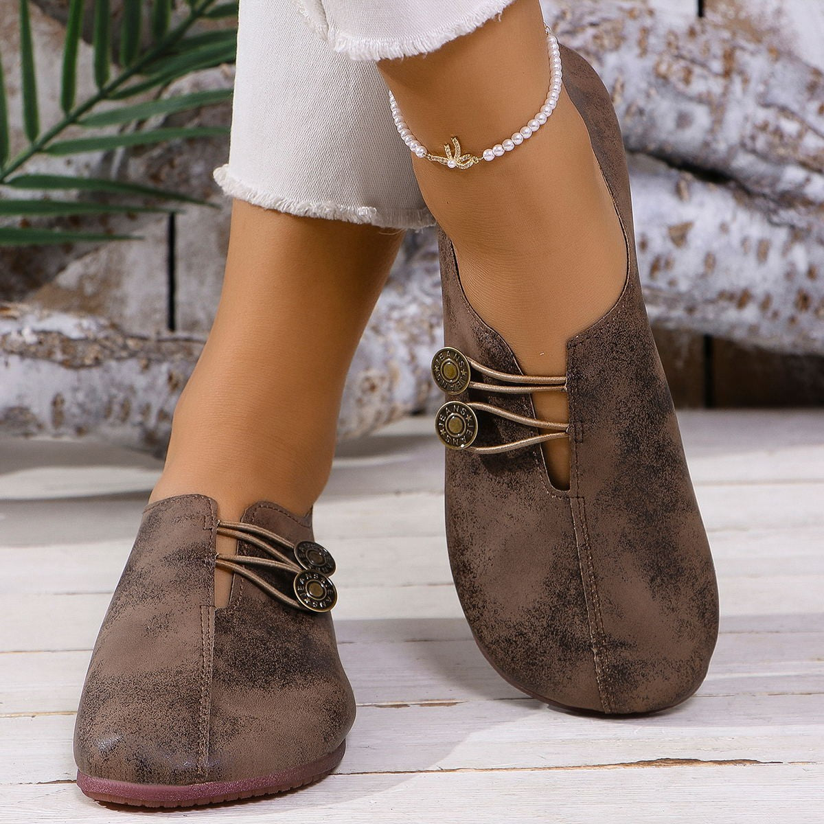 Ins Sandales à enfiler à bout carré Chaussures plates souples de mode estivale pour femmes