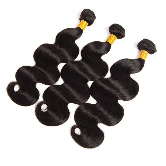 AdTec African Wigs synthetic hair extensions bundles, three black wavy bundles