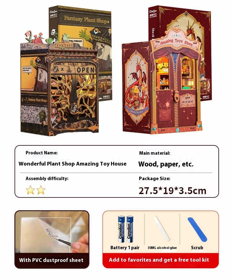 Miniature maison de bricolage faite à la main en bois, modèle à assembler