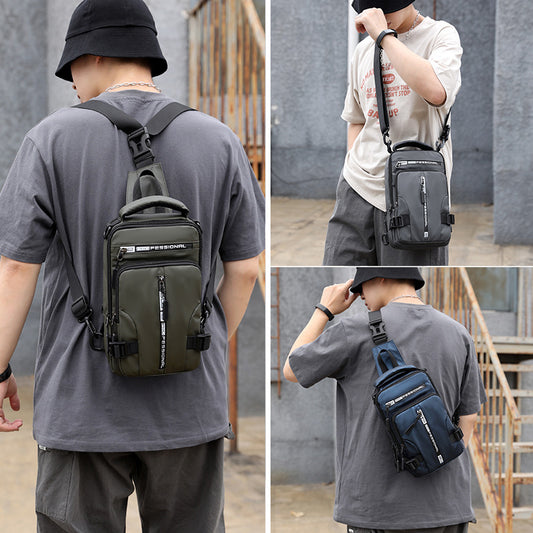 Bolsos cruzados para hombre Mochila multifuncional Bolsos de hombro y pecho