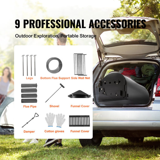 Wood Stove, 118 Inch, Alloy Steel Camping Tent Stove