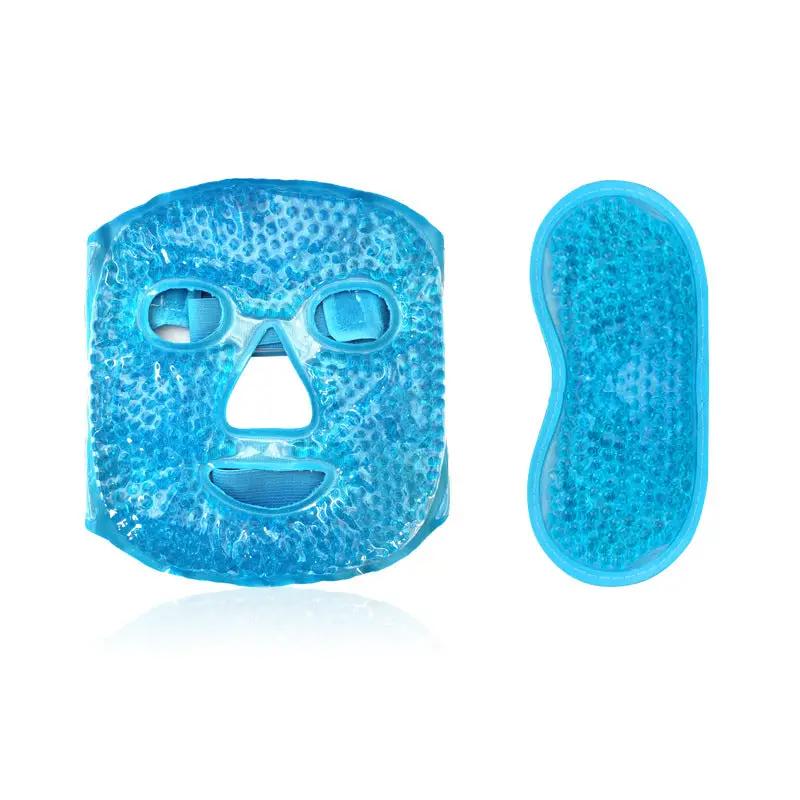 AdTec blue gel eye mask with a separate cooling pad; therapeutic cold/hot eye care accessory (2 pieces).