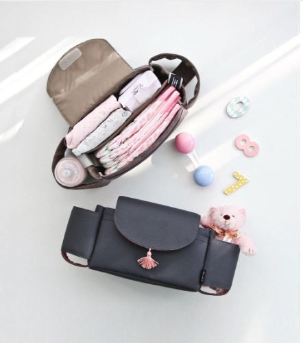 Organizador de cochecito multifunción para bebé, bolsa de pañales de maternidad, accesorios para cochecito, bolsa para silla de ruedas con portavasos