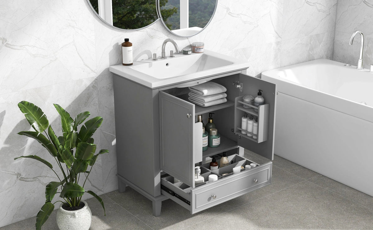 30inchgrey Bathroom Vanity with Sink by eprolo