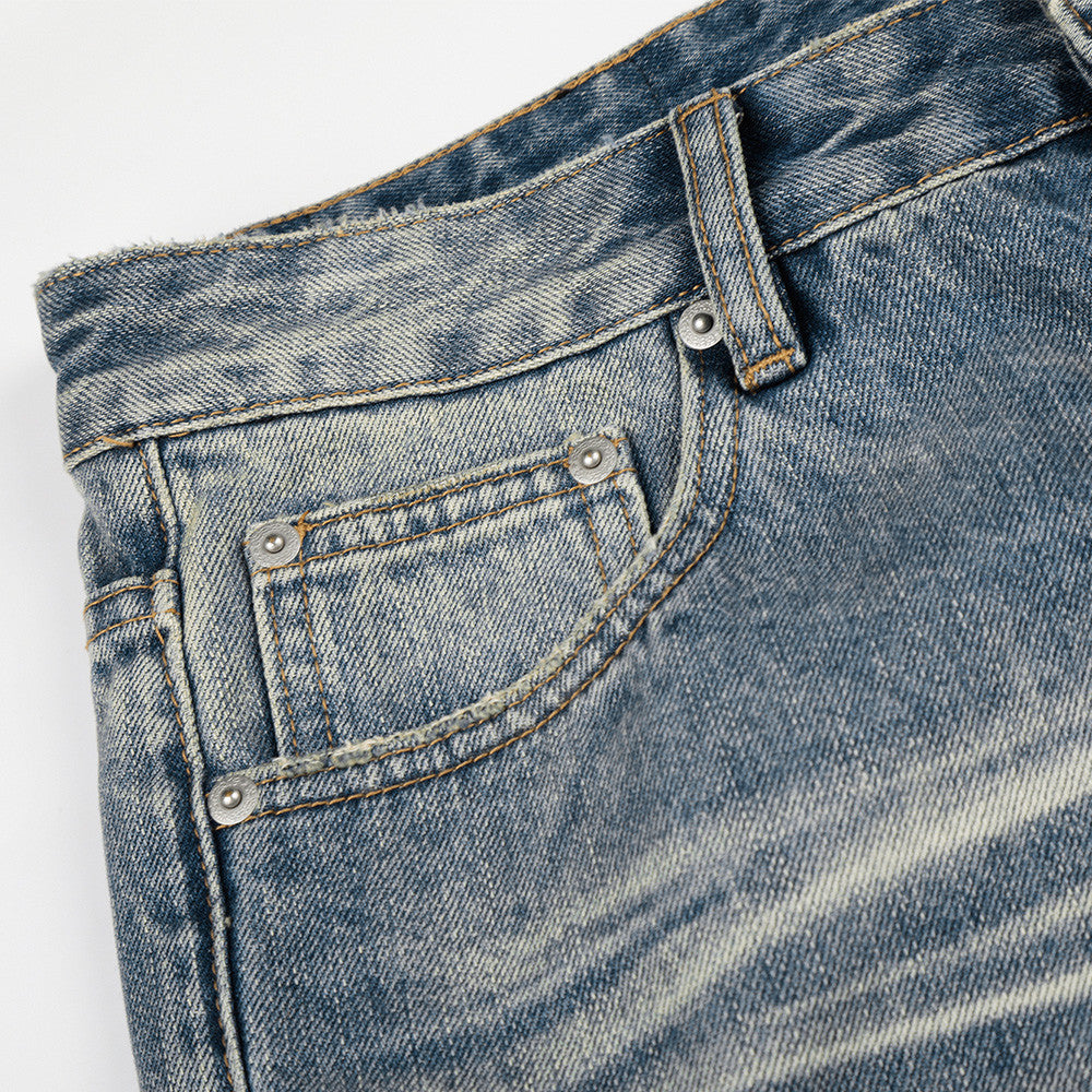 Whitewashed ripped denim jeans by eprolo, street fashion style