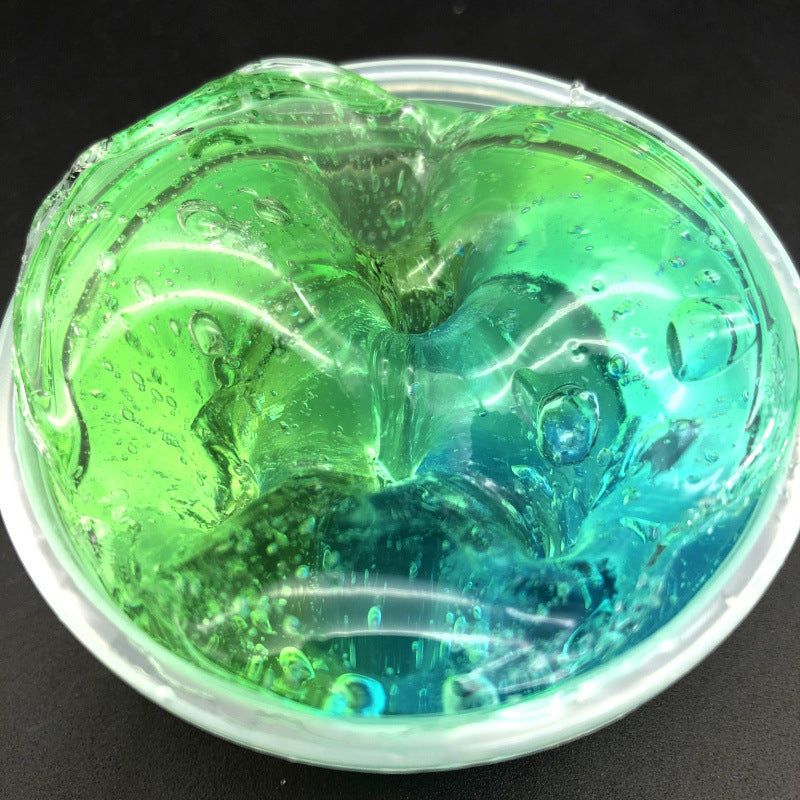 Lodo de cristal multicolor con degradado de color y que combina con slime