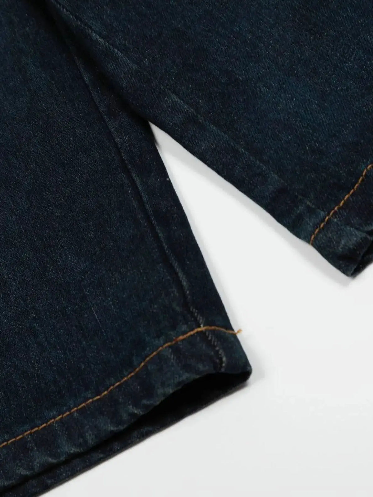 Oversized men's wide-leg denim shorts, dark indigo, 100% cotton
