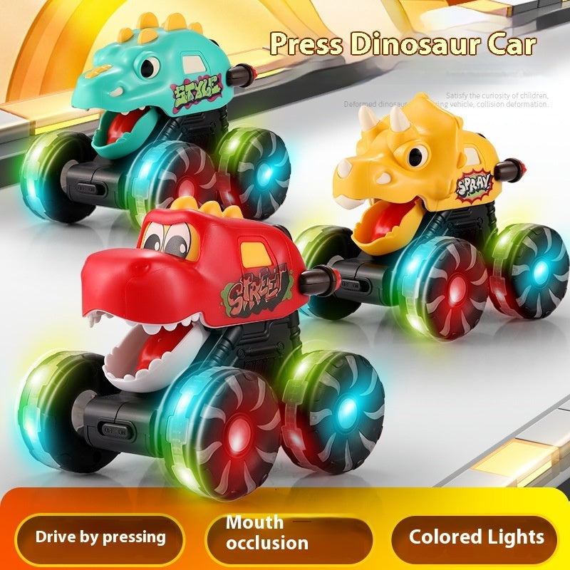 Voiture Jouet Dinosaure à Pression Légère et Modèle Coulissant Inertiel