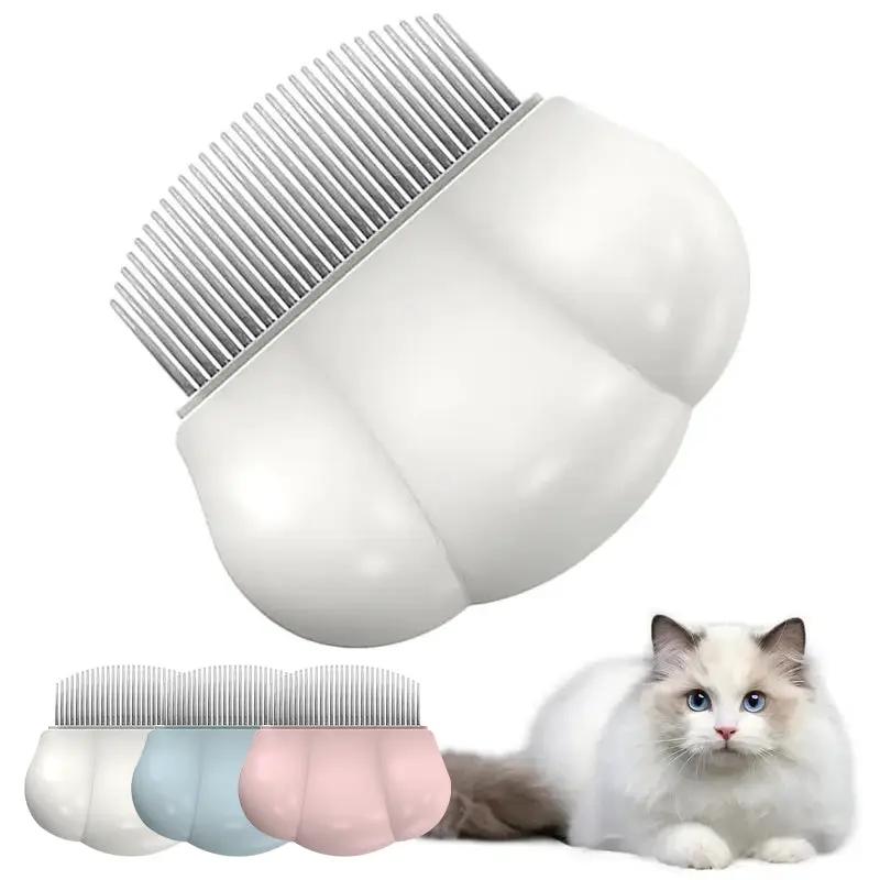 AdTec dog grooming comb set with white shell handle and fine metal teeth; includes four pastel-colored grooming combs.