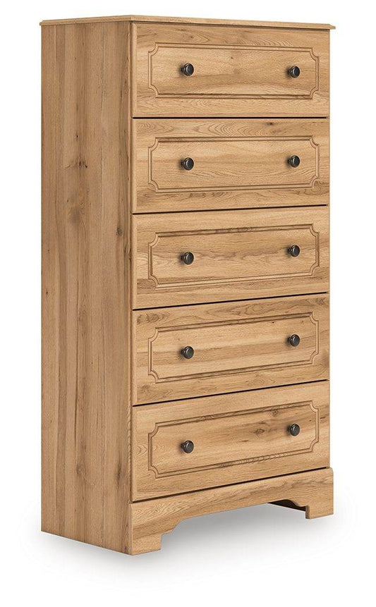 Signature Design by Ashley Warm Brown Aleaport Five Drawer Dresser Chest-1