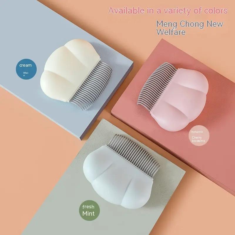 AdTec dog grooming combs set; pastel shell combs in cream, mint, and cherry blossom pink (3-pack)