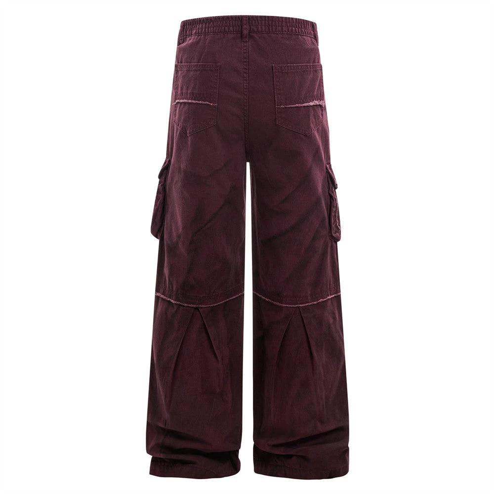 Wrinkled Scraped and Worn Wide Leg Pants by eprolo