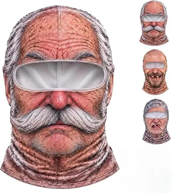 Realistic winter ski balaclava with eye slit, windproof thermal face mask for outdoor sports AdTec