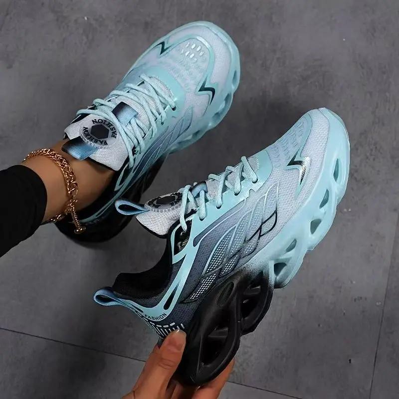 AeroStride lightweight running shoes in light blue teal with breathable mesh by eprolo – athletic shoes (pair)