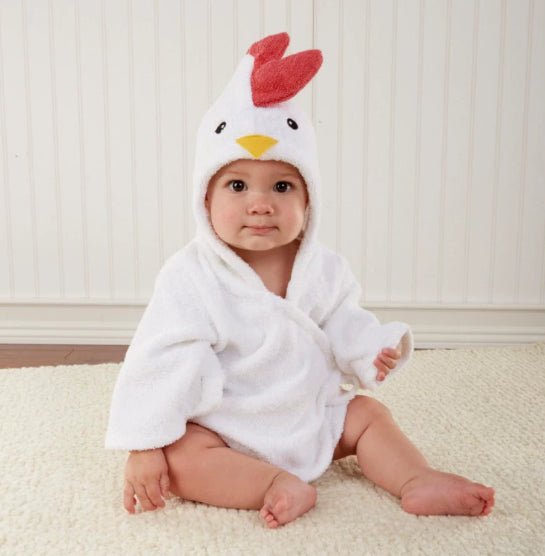 Peignoir de bain absorbant à capuche en forme d'animal pour enfants