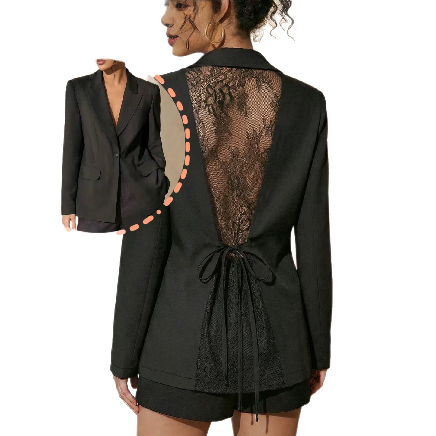 Élevez votre garde-robe avec cette veste de costume noire sophistiquée