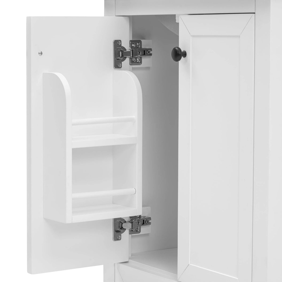 24" Bathroom Vanity with Sink, Bathroom Vanity Cabinet with One Drawer and Doors, Solid Wood and MDF, White by eprolo