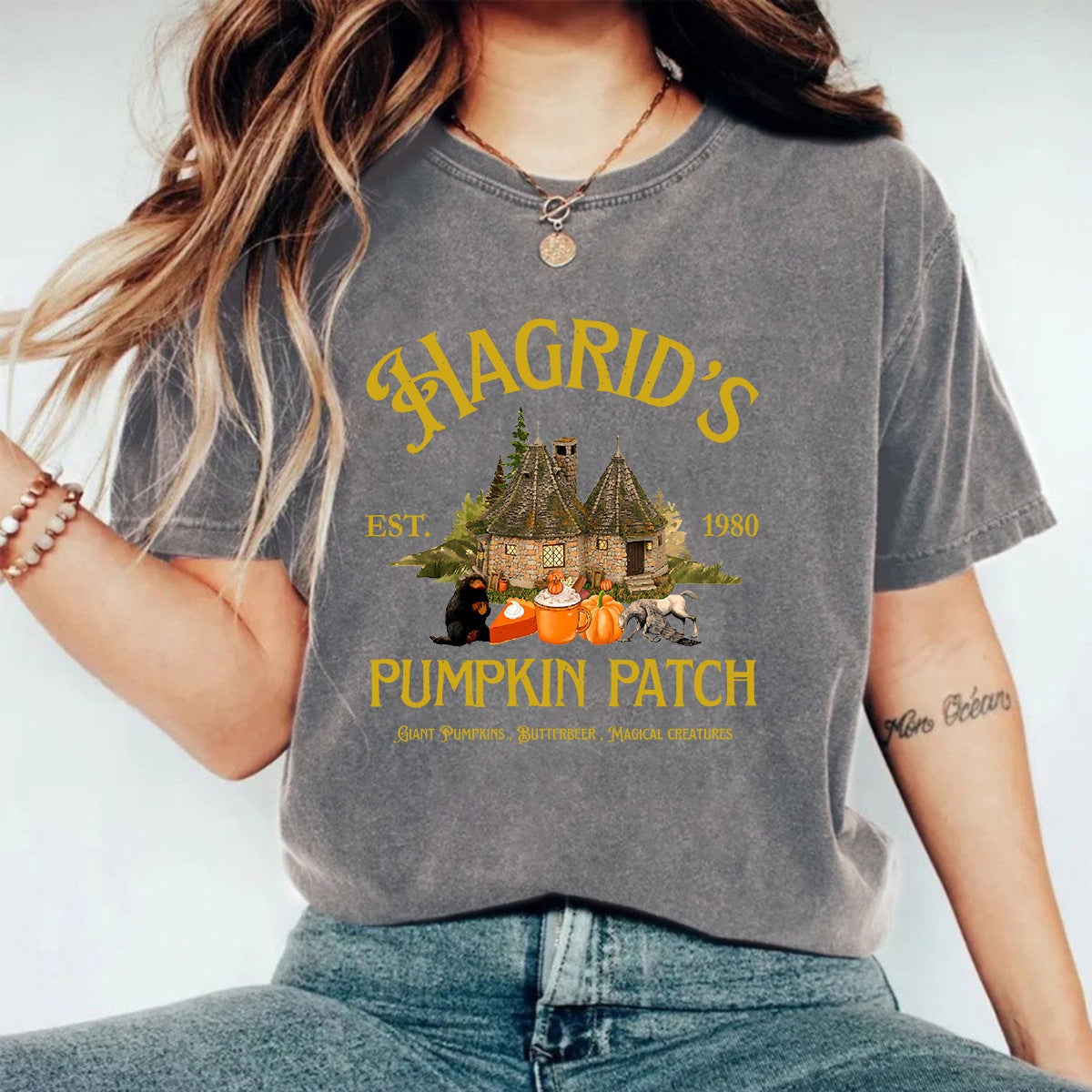 HAGRID'S Printed T-shirt Short Sleeve Loose T-shirt
