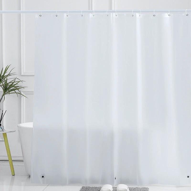 Bathroom Shower Lining Frosted Plastic Extra Long Shower Curtain Liner With Magnet Metal Eyelets Thickened Shower Curtain by eprolo