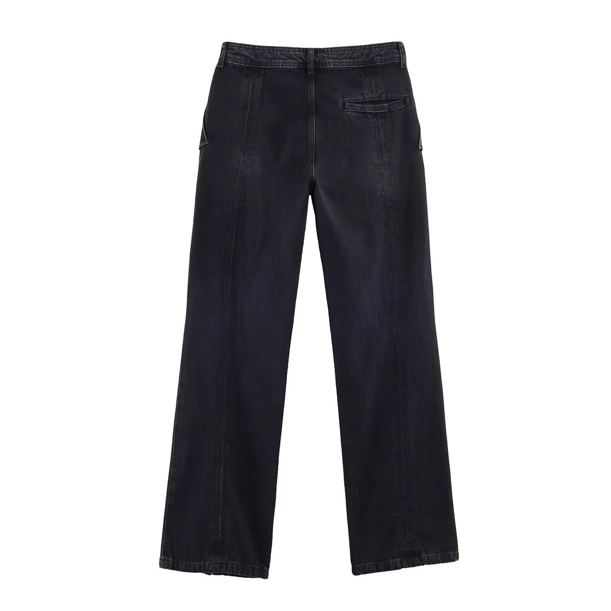 Mid waist wide leg zipper jeans by eprolo