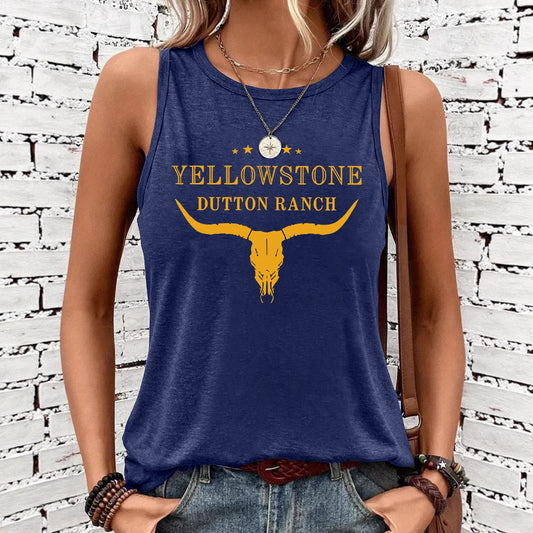 Gilet imprimé en jean style western